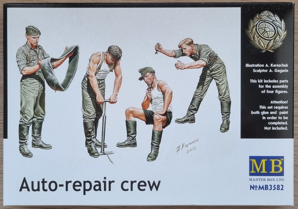 MB Master Box 1:35 #MB3582 WWII German Auto Repair Crew, Ophalen of Verzenden, Nieuw, 1:35 tot 1:50, Figuur of Figuren