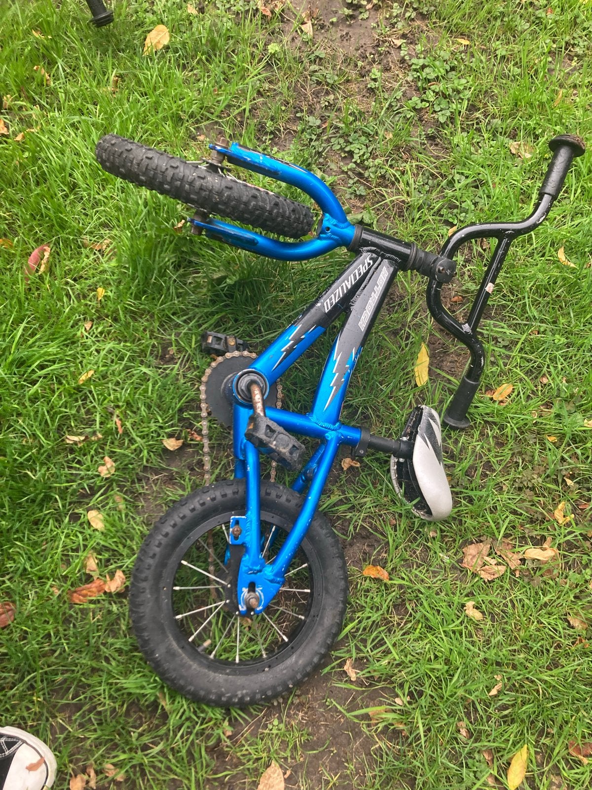 Specialized kinderfiets - Blauw (ca. 3 jaar), Fietsen en Brommers, Ophalen, Gebruikt, Minder dan 16 inch