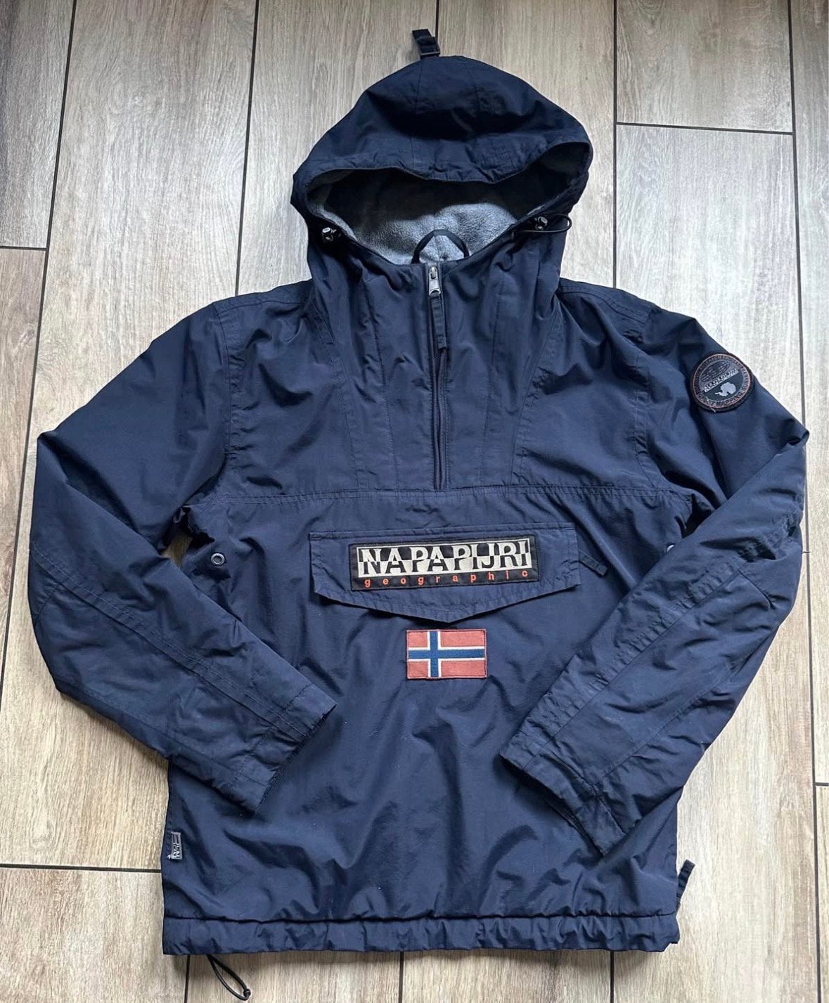 Napapijri Rainforest winter donkerblauw, Ophalen of Verzenden, Zo goed als nieuw, Maat 46 (S) of kleiner, Blauw