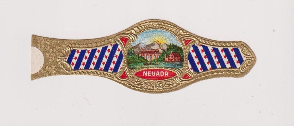 sigarenbanden - AMERIKAANSE STATEN - NEVADA, Ophalen of Verzenden, Zo goed als nieuw, Sigarenbandjes