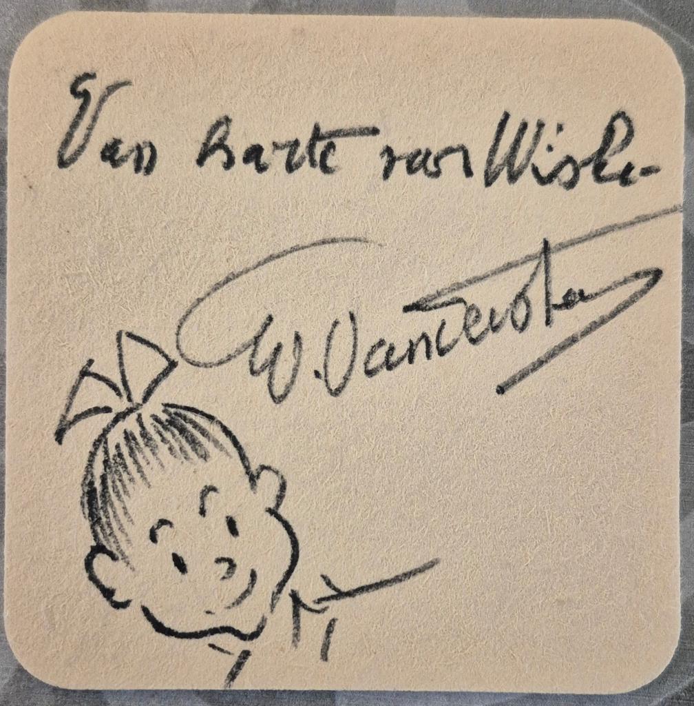 Suske en Wiske , bierviltje , Willy Vandersteen, Verzamelen, 1980 tot heden, Ophalen of Verzenden, Zo goed als nieuw, Prent