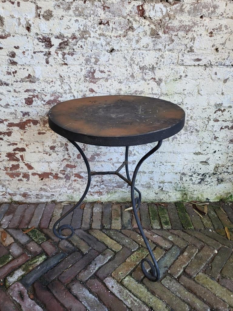 Ronde bijzettafel/ plantentafel  / bijzettafel/allegonda, Ophalen of Verzenden