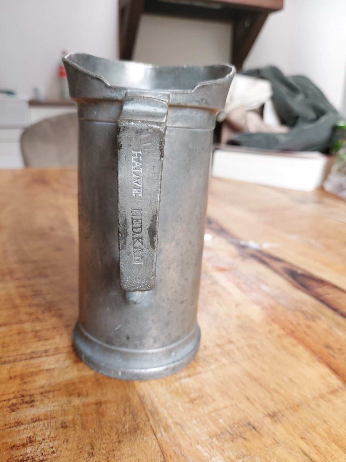 Antieke Tinnen Maatkan "Halve Ned. Kan" (ca. 1831), Antiek en Kunst, Ophalen of Verzenden