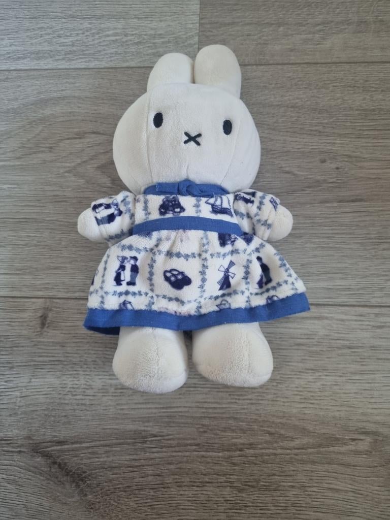 Nijntje knuffel in Delfts blauw jurkje, Ophalen, Overige merken, Konijn, Nijntje