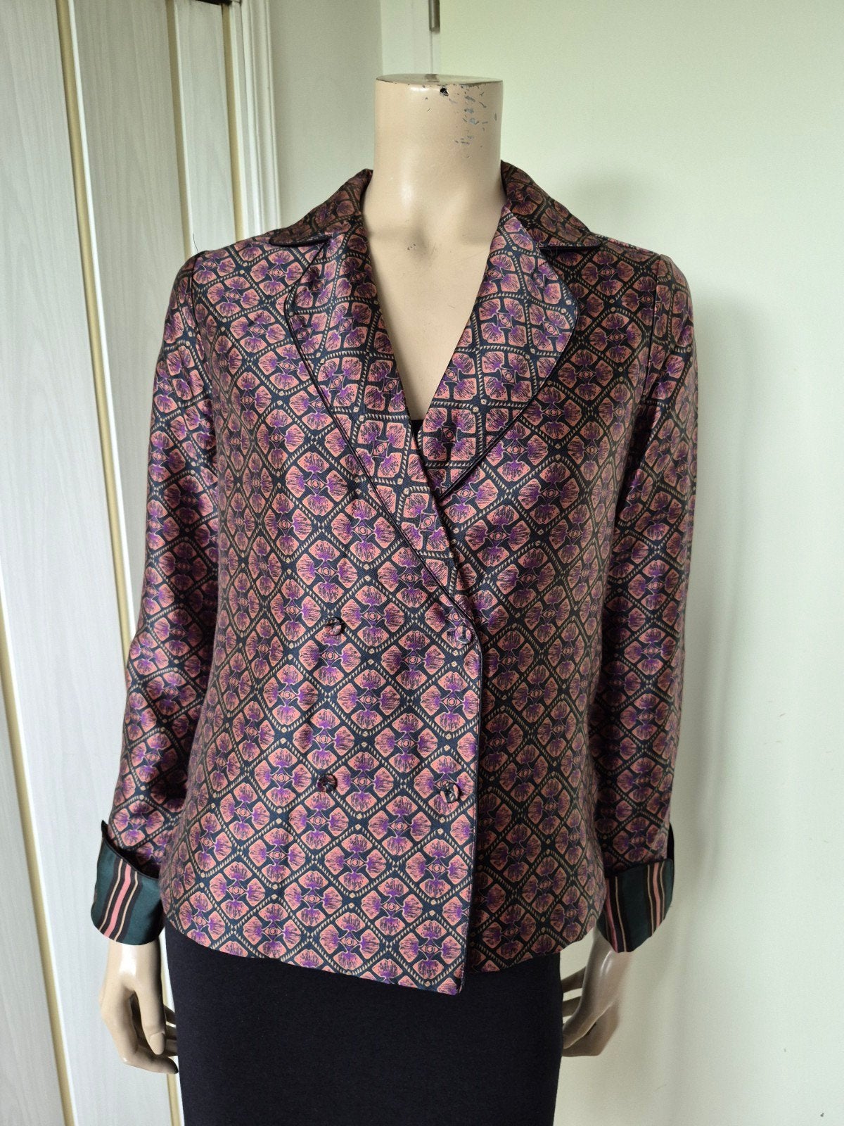 Maison Scotch jasje Fields of Stars maat S/36, Paars, Zo goed als nieuw, Jasje, Maat 36 (S)