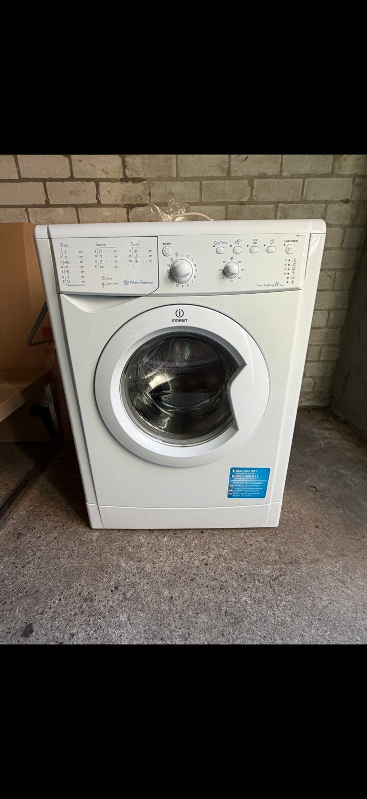 Wasmachine, Witgoed en Apparatuur, Ophalen, Zo goed als nieuw, 1200 tot 1600 toeren, 85 tot 90 cm