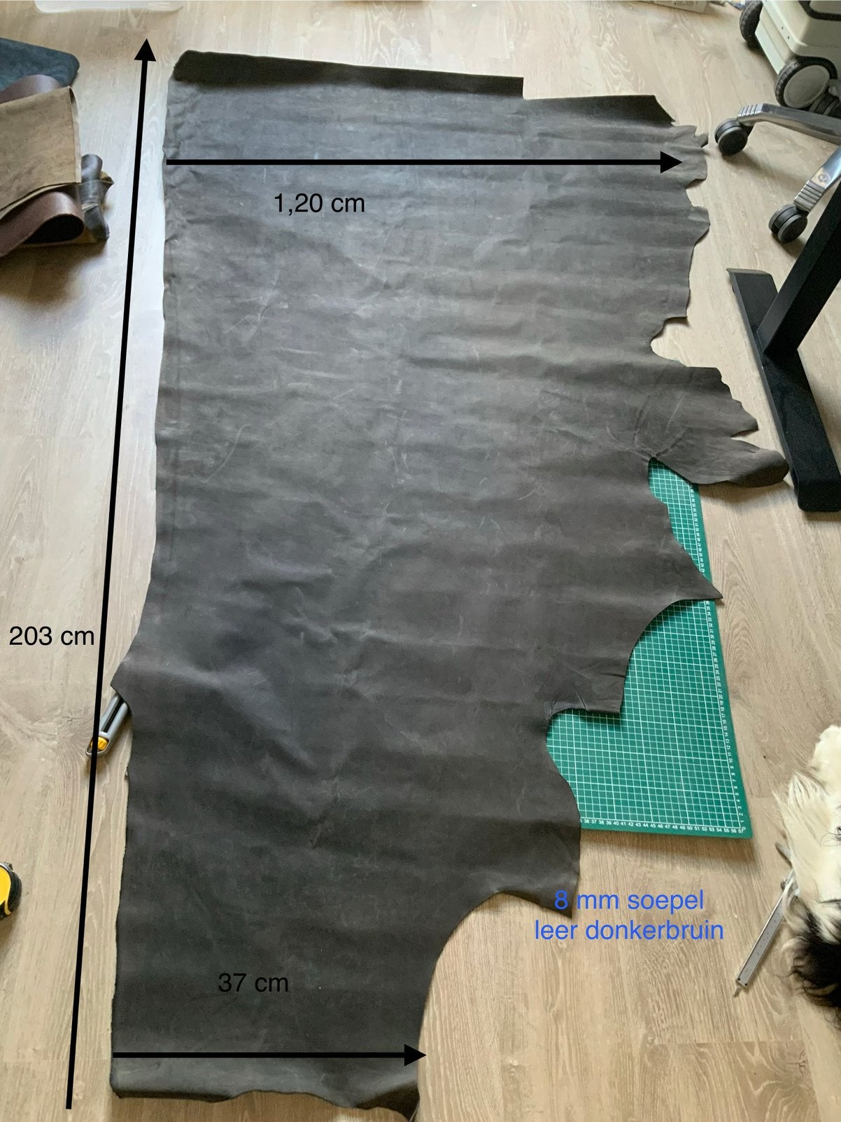 Ledervellen voor hobby, Hobby en Vrije tijd, Ophalen, 120 cm of meer, Leer of Kunstleer, Zo goed als nieuw