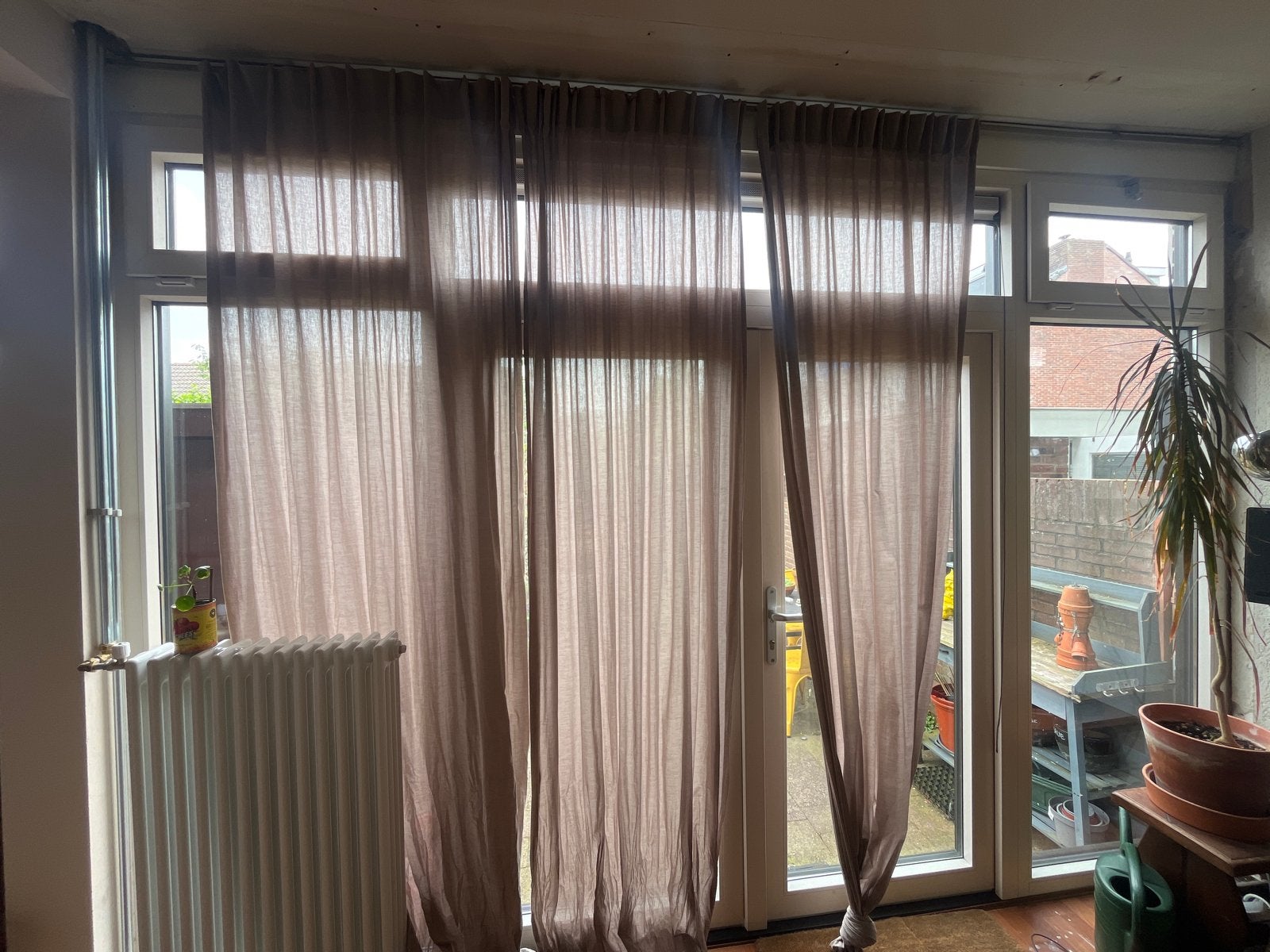 3x IKEA HANNALILL gordijnen 145x300 cm met haken, Huis en Inrichting, Stoffering | Gordijnen en Lamellen, Gebruikt, 200 cm of meer