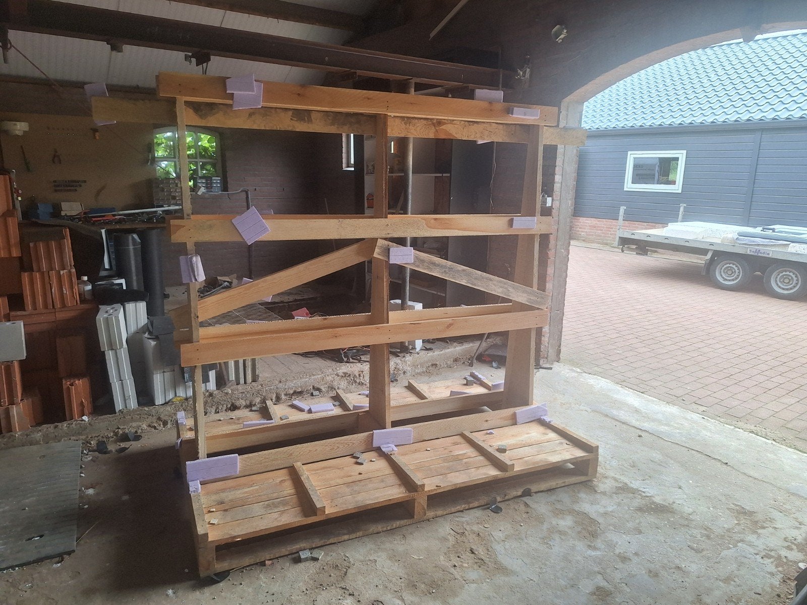 Glasbok 200cm voor transport kozijnen ruiten deuren, Ophalen