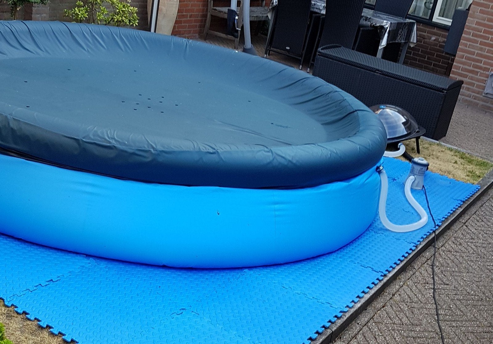 Intex Easy Set opzetzwembad met filterpomp - 305x76cm, Tuin en Terras, Ophalen, Gebruikt, Rond, Opzetzwembad