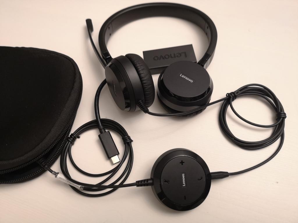 Lenovo USB-C Headset met Microfoon en Draagtas, Ophalen of Verzenden, Zo goed als nieuw, Op oor (supra aural), Overige merken