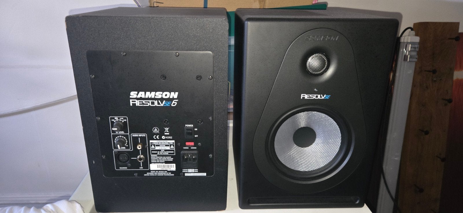 Samson Resolv SE6 Studio Monitoren (Set van 2), Studiomonitor, Gebruikt, 60 tot 120 watt, AUX-ingang