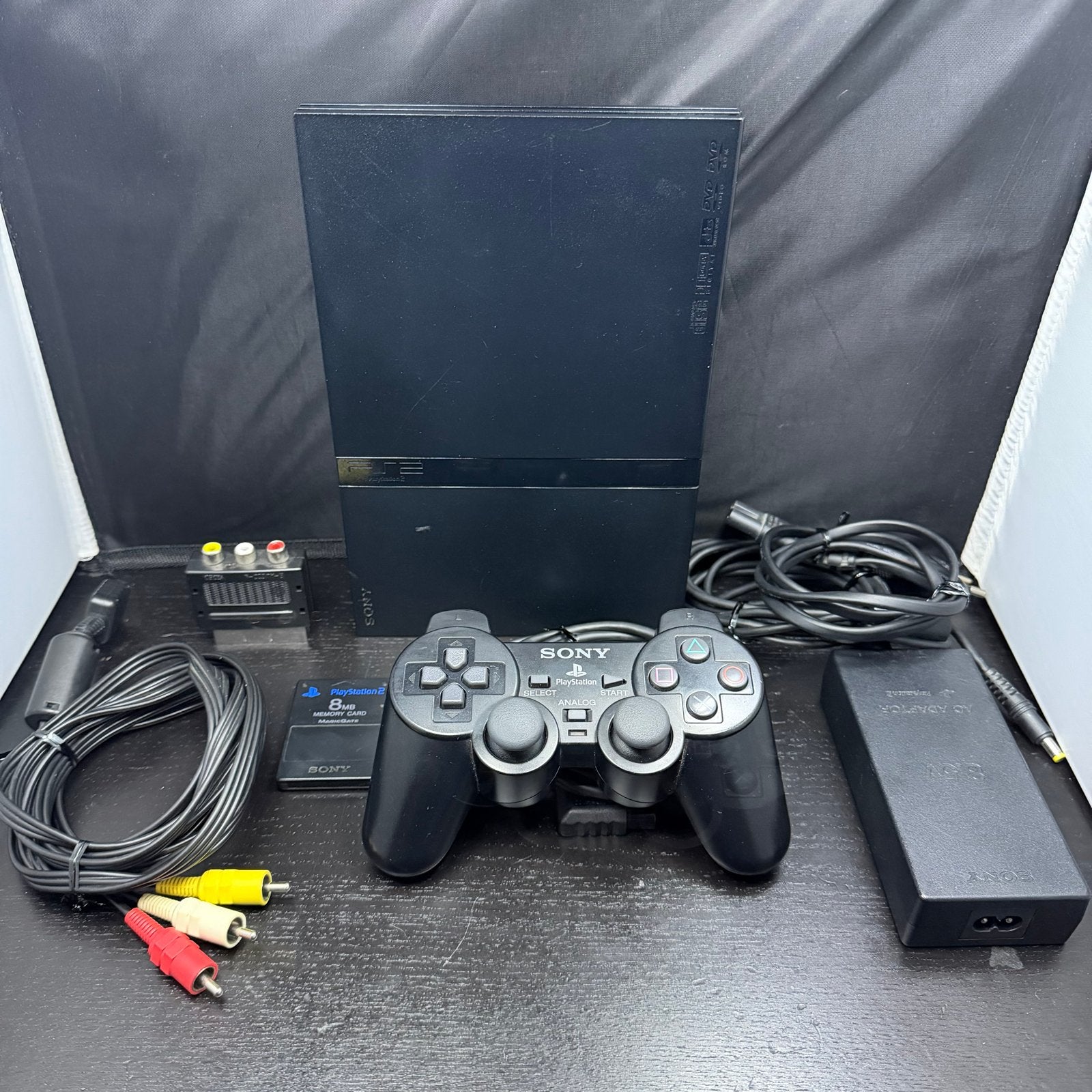 Sony PlayStation 2 Slim SCPH-70004 Zwart Compleet, Zwart, Ophalen of Verzenden, D, S