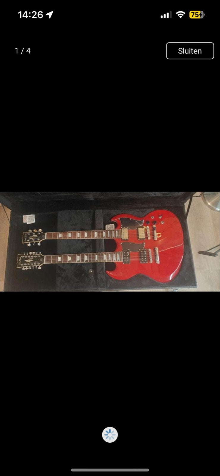 Double neck sg Harley Benton met hardcase, Muziek en Instrumenten, Snaarinstrumenten | Gitaren | Elektrisch, Ophalen, Zo goed als nieuw