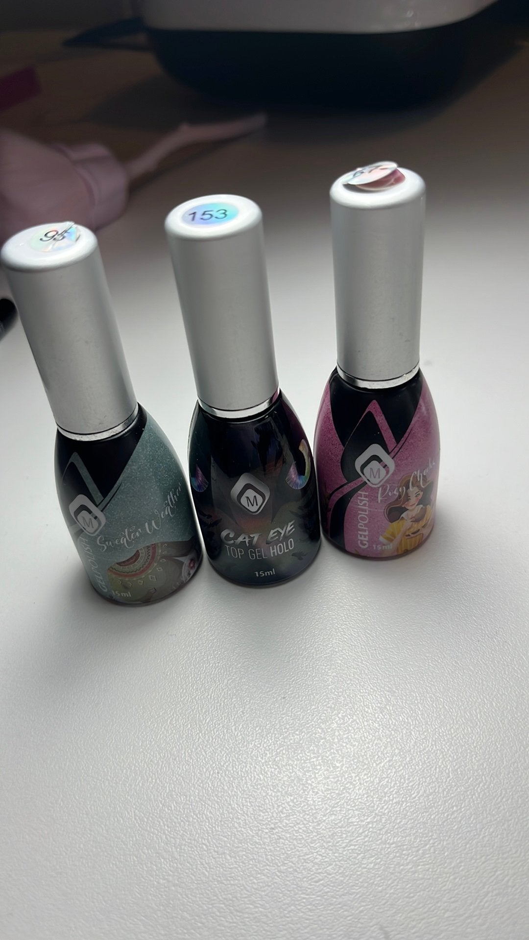 3x Magnetic Nail Design (top gel en gelpolish), Ophalen of Verzenden, Zo goed als nieuw, Overige kleuren, Handen en Nagels