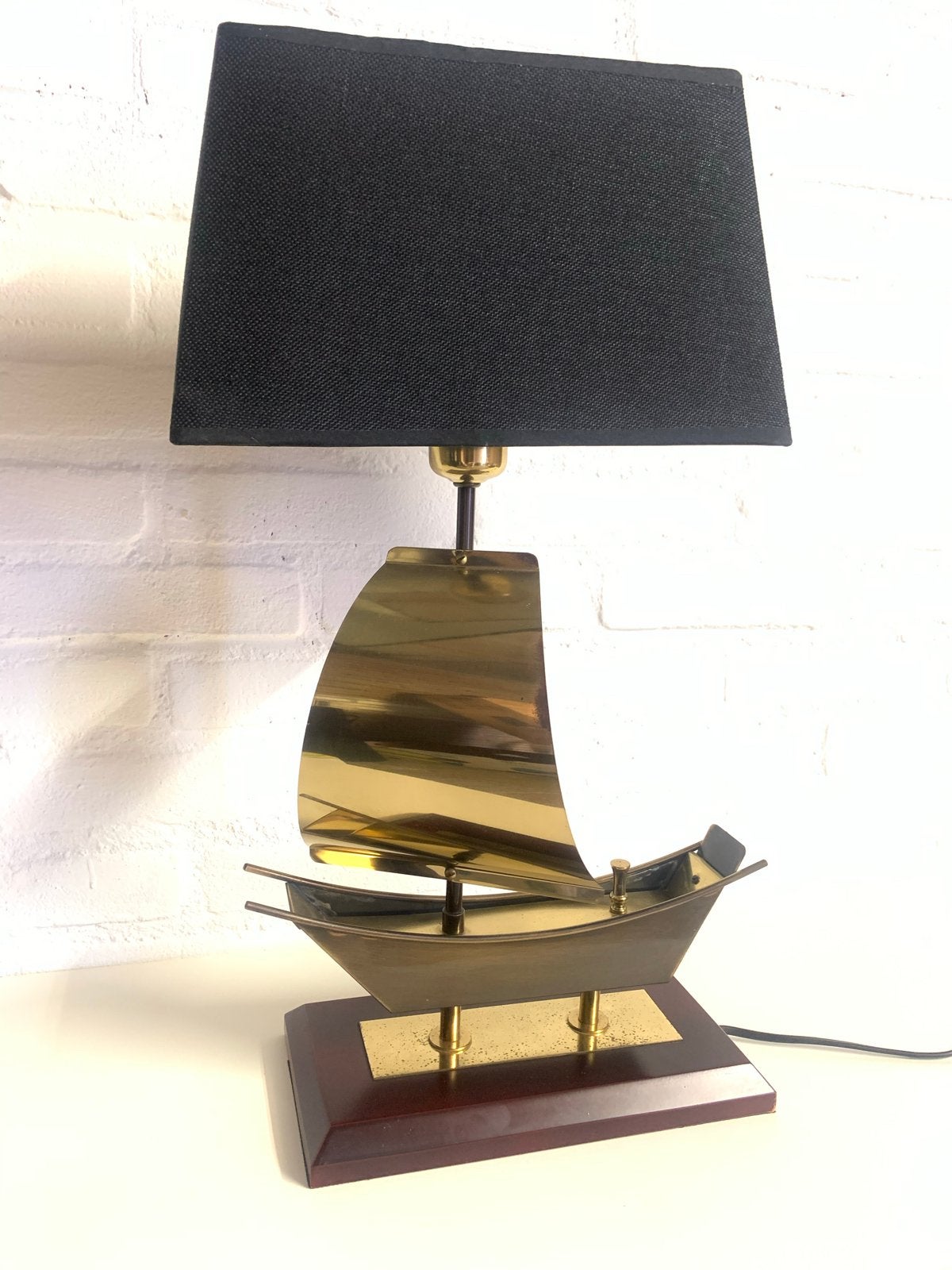 Klassieke Chique Tafellamp Schip, Ophalen of Verzenden, Gebruikt, Hout