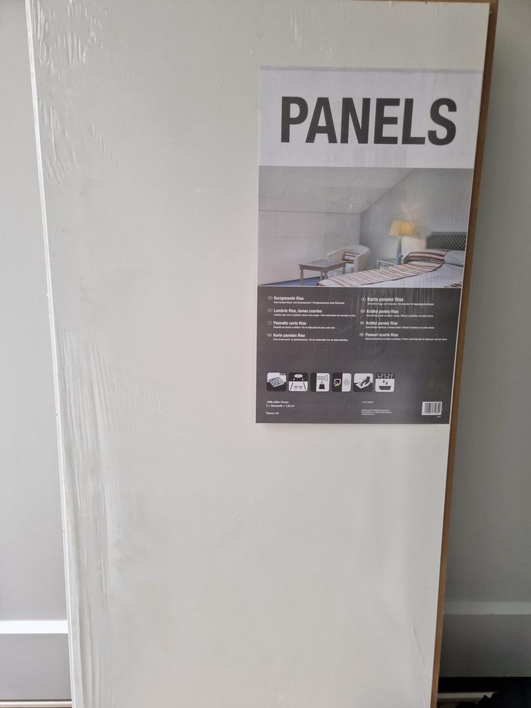 5 Nieuwe witte panelen voor wand of plafond, Doe-het-zelf en Verbouw, Platen en Panelen, Nieuw, Overige materialen, Minder dan 20 mm