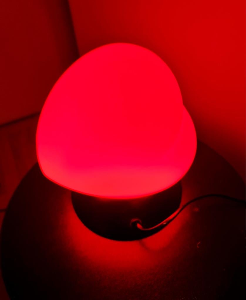 Lazy Heart lamp tafellamp rood glazen hart zeer goede staat, Ophalen, Zo goed als nieuw, Glas
