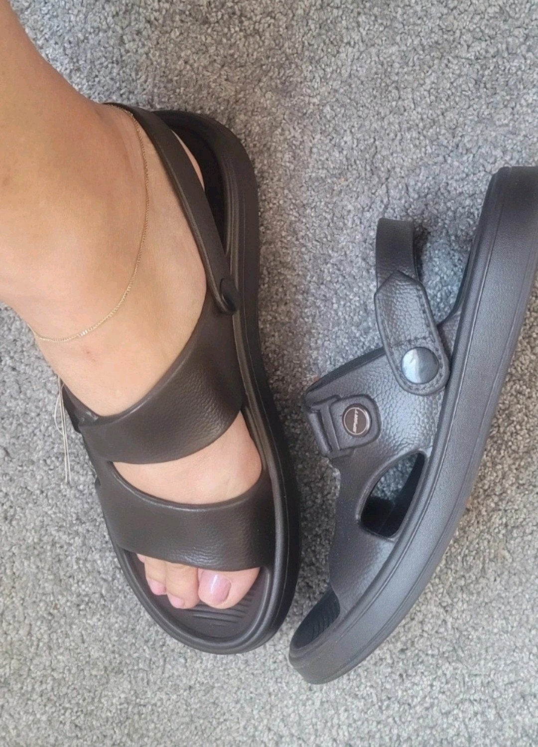 Comfortabele bruine sandalen slippers maat 39, 40, Bruin, Nieuw, Sport, Sandalen of Muiltjes