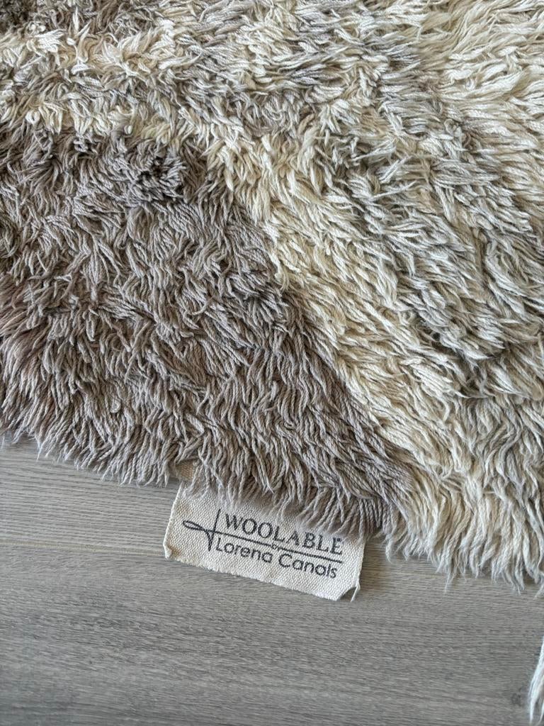 Lorena Canals WOOLABLE tapijt - Beige/Grijs, Ophalen, Beige, 50 tot 100 cm, Zo goed als nieuw