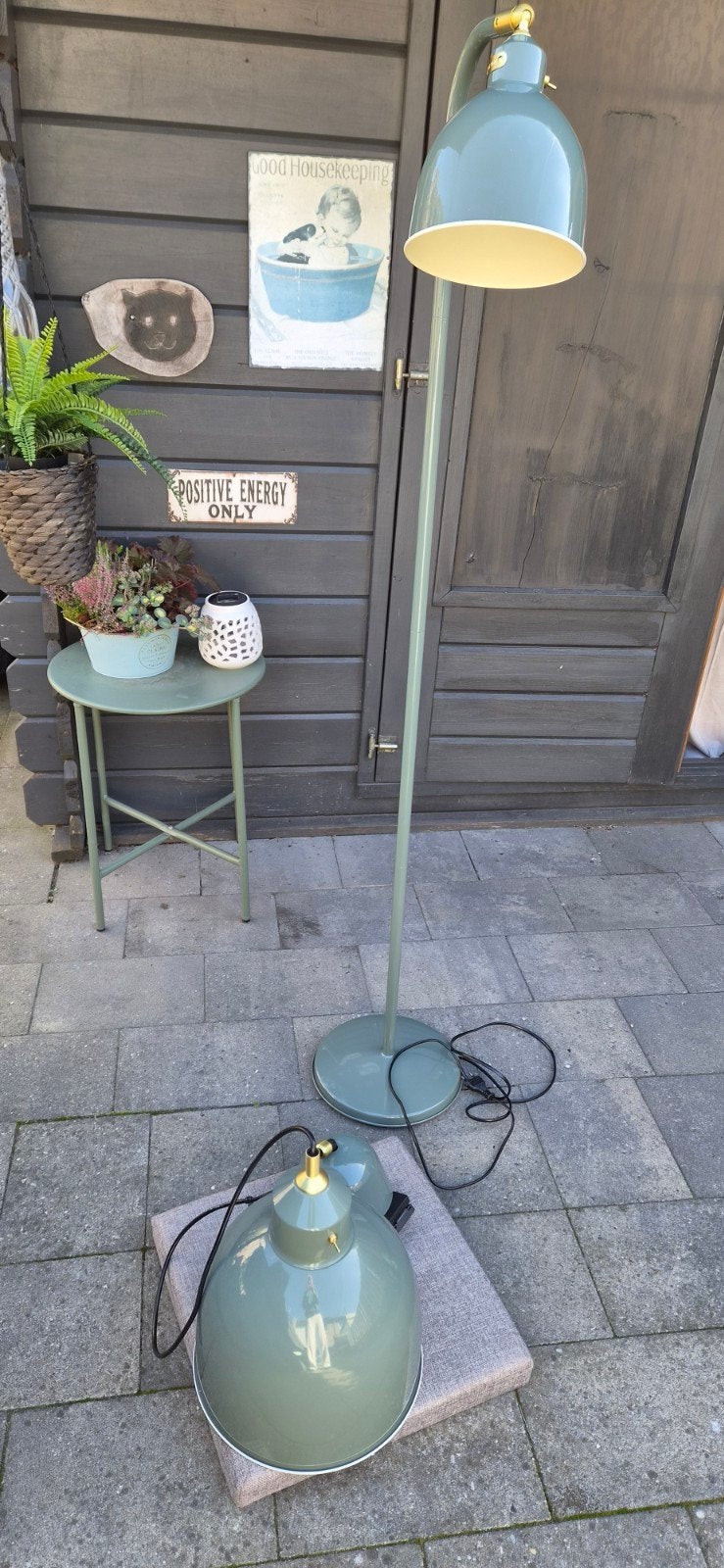IKEA Set: Hanglamp en Staanlamp in Groen, Ophalen of Verzenden