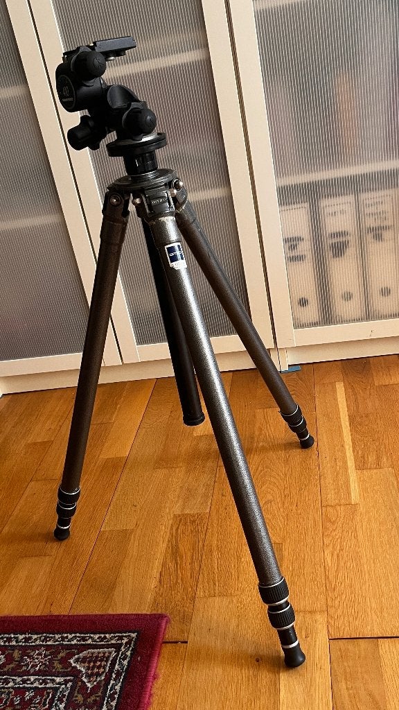 Gitzo statief G1320 mk2 Studex Performance met Manfrotto kop, Gebruikt, Flexibele poten, 175 cm of meer, Gitzo