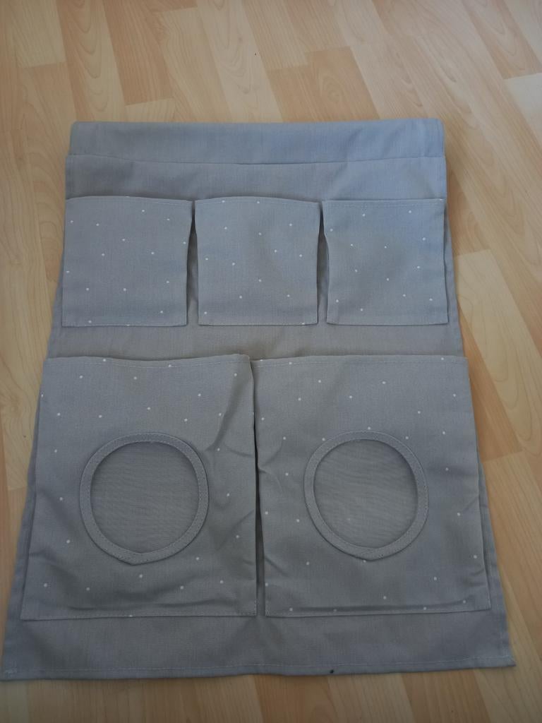 Stoffen opberg hangzak/ organizer lichtgrijs, 5x zak, 2haken, Ophalen of Verzenden, Zo goed als nieuw