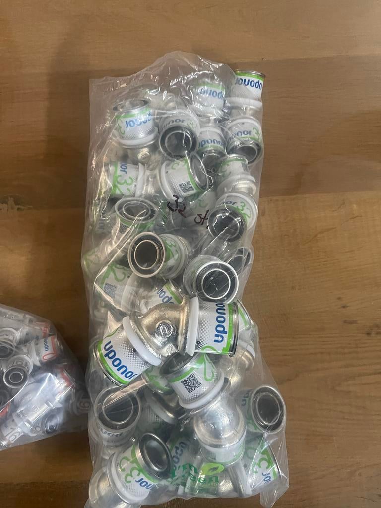 Uponor meerlagenbuis perskoppelingen 32mm, Doe-het-zelf en Verbouw, Verwarming en Radiatoren, Nieuw, Overige typen, Ophalen of Verzenden