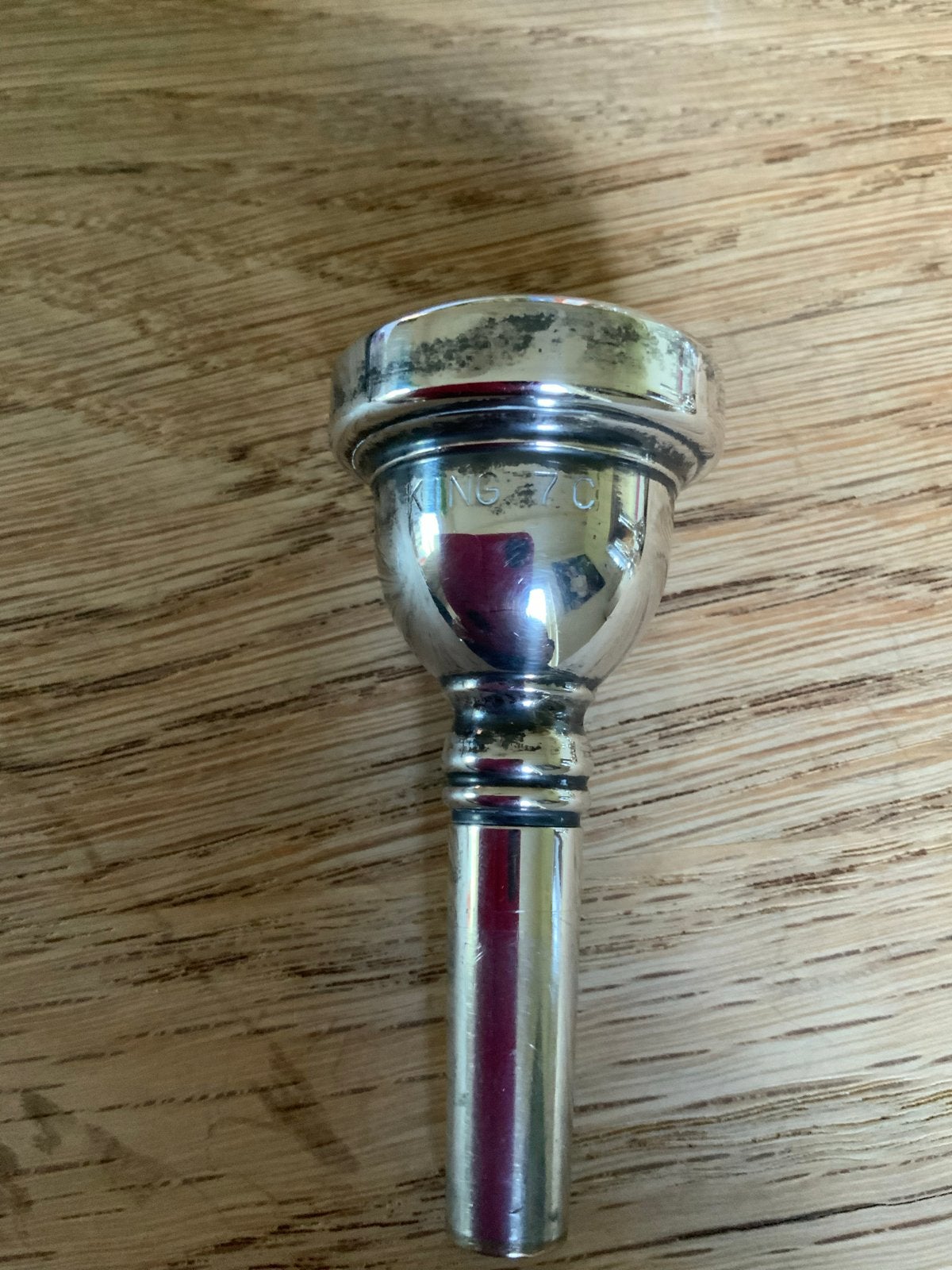 King 7C Tenor Trombone Mondstuk, Muziek en Instrumenten, Verzenden, Gebruikt