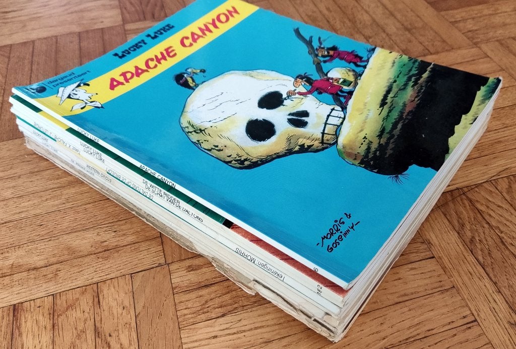 15x Lucky Luke, de man die sneller schiet dan zijn schaduw, Meerdere stripboeken, Ophalen of Verzenden, Gelezen, Morris