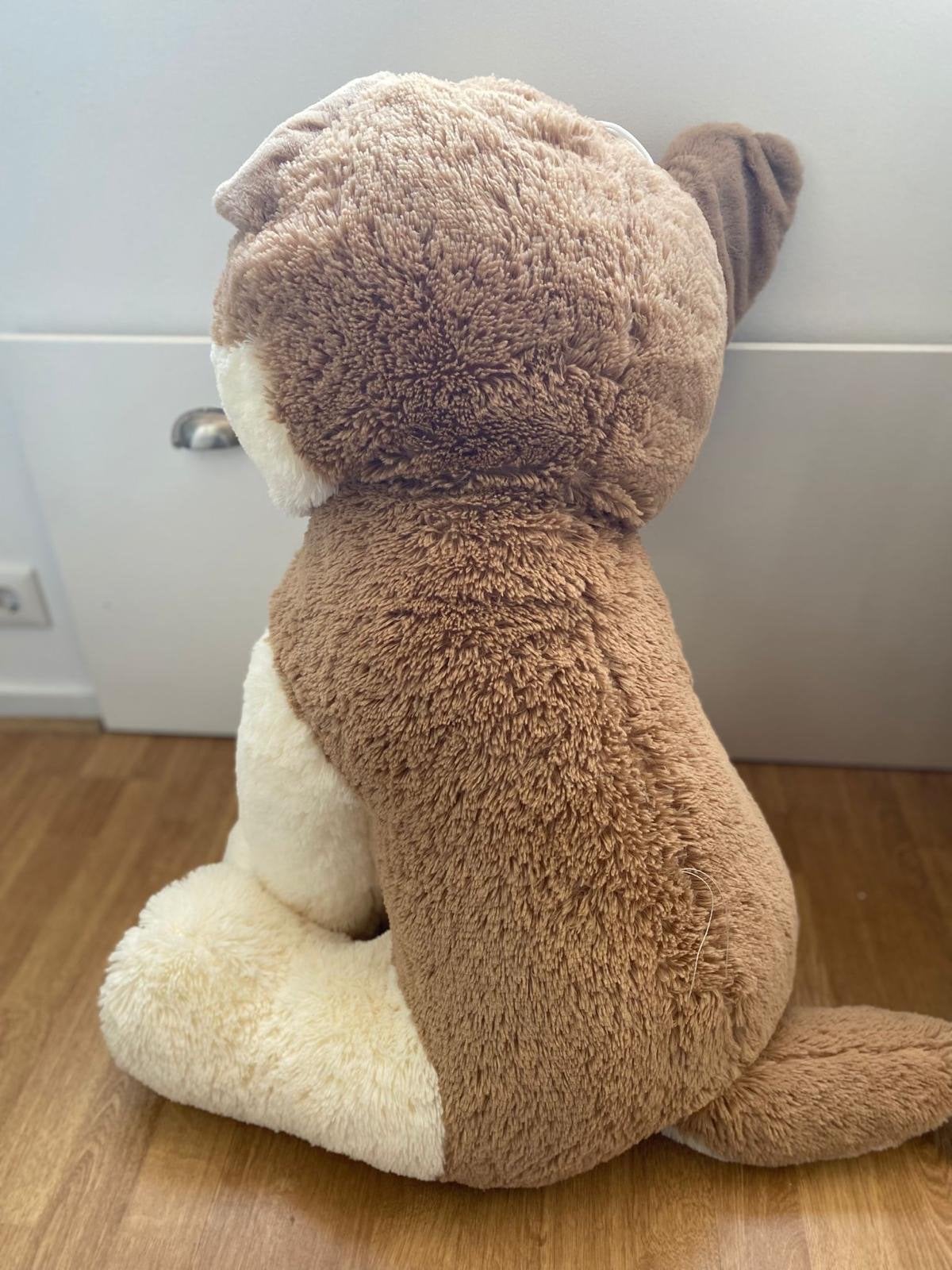Grote knuffelhond - Huski bruin/wit, Ophalen, Gebruikt, Overige merken, Overige karakters