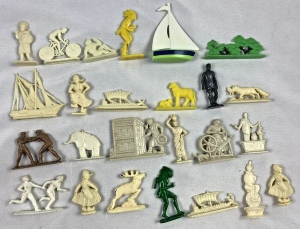 De Gruyter Snoepje van de Week vintage plastic figuren set, Coolsingel 104, 3011 AG Rotterdam, Netherlands, Verzenden, Overige typen