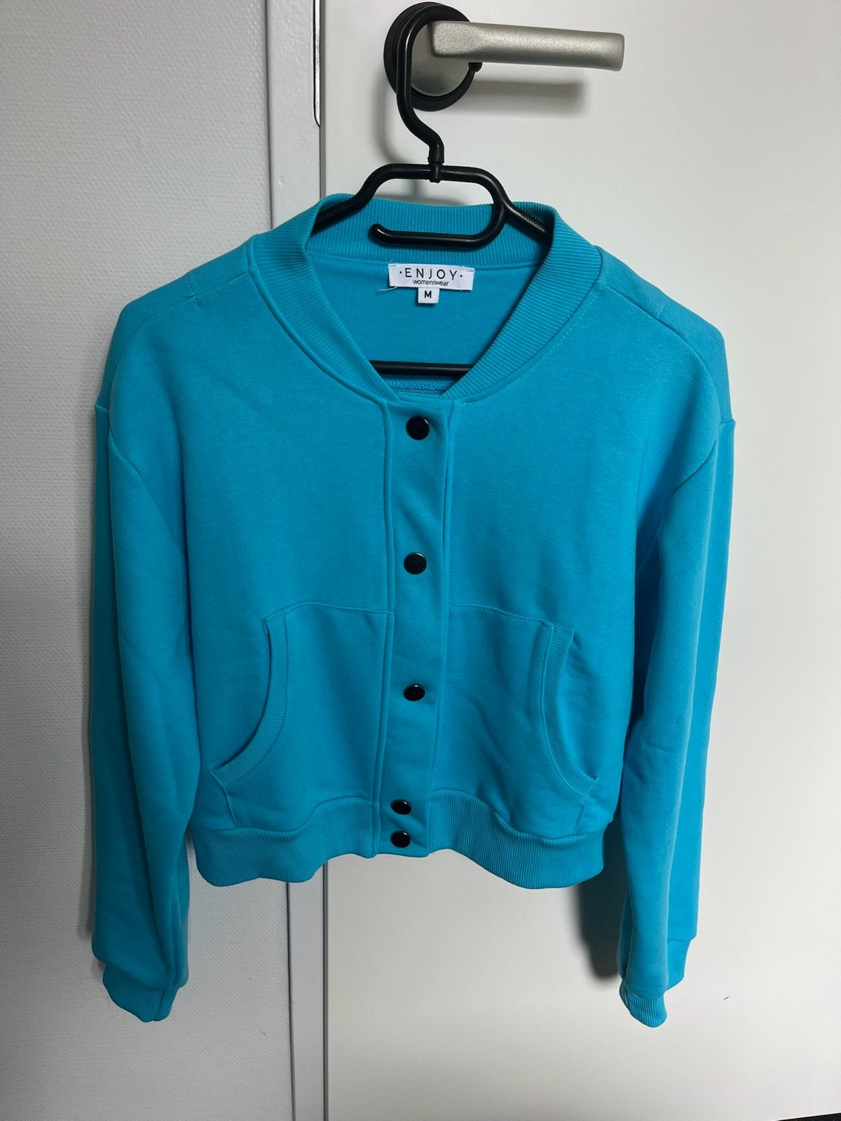 Turquoise jasje/vestje van Enjoy - Maat M, Ophalen of Verzenden, Zo goed als nieuw, Maat 38/40 (M), Blauw