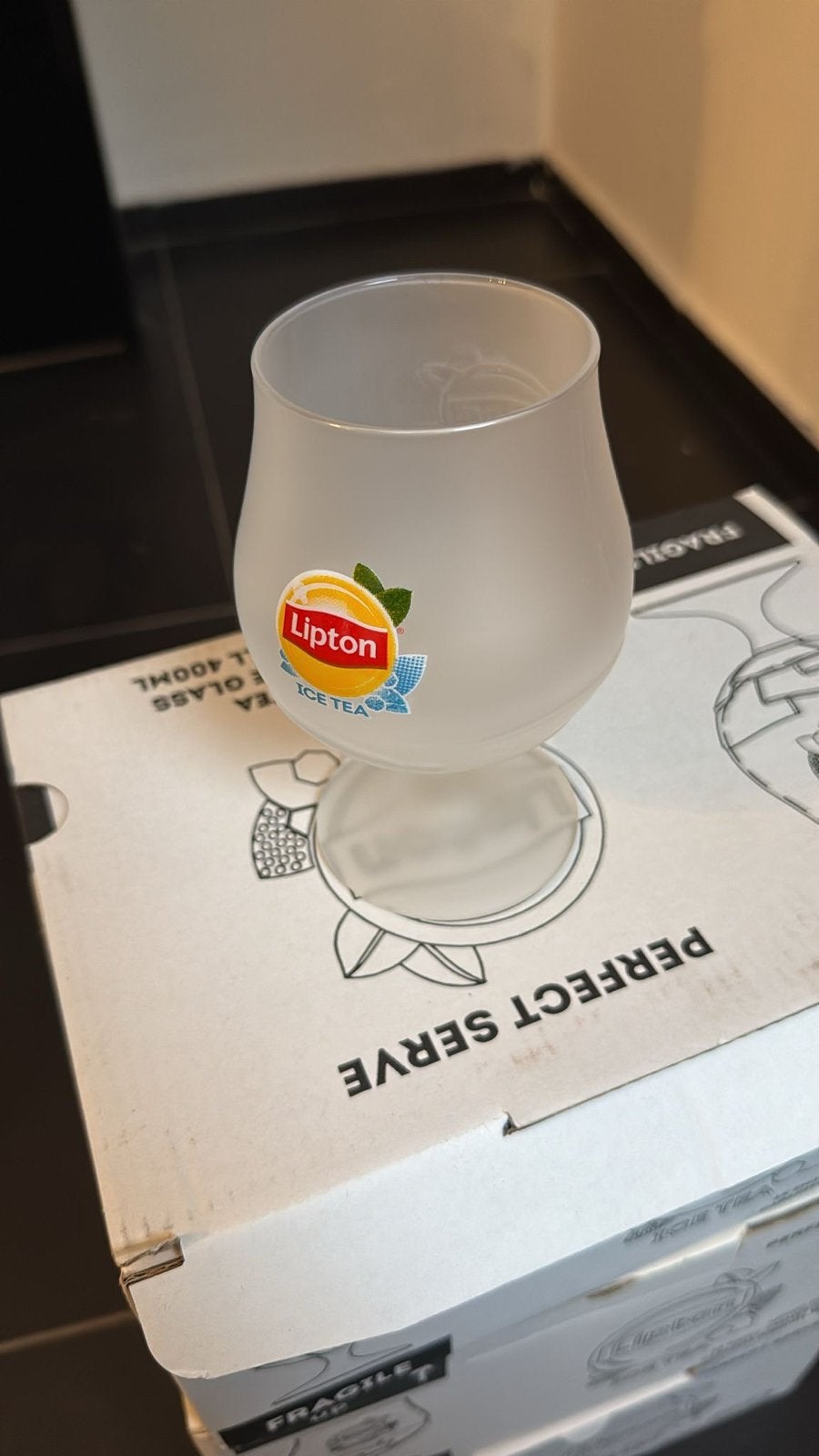 Lipton Ice Tea Glazen - Set van 6, Ophalen, Nieuw, Wit, Overige merken