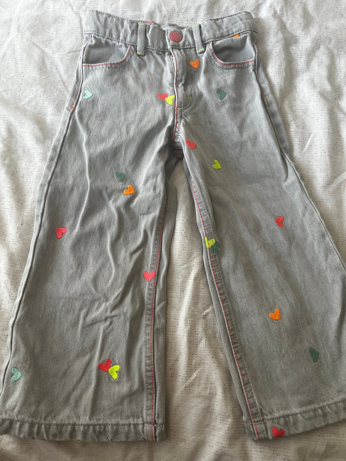 Billieblush Jeans Maat 104 met Hartjes, Ophalen of Verzenden, Zo goed als nieuw, Meisje