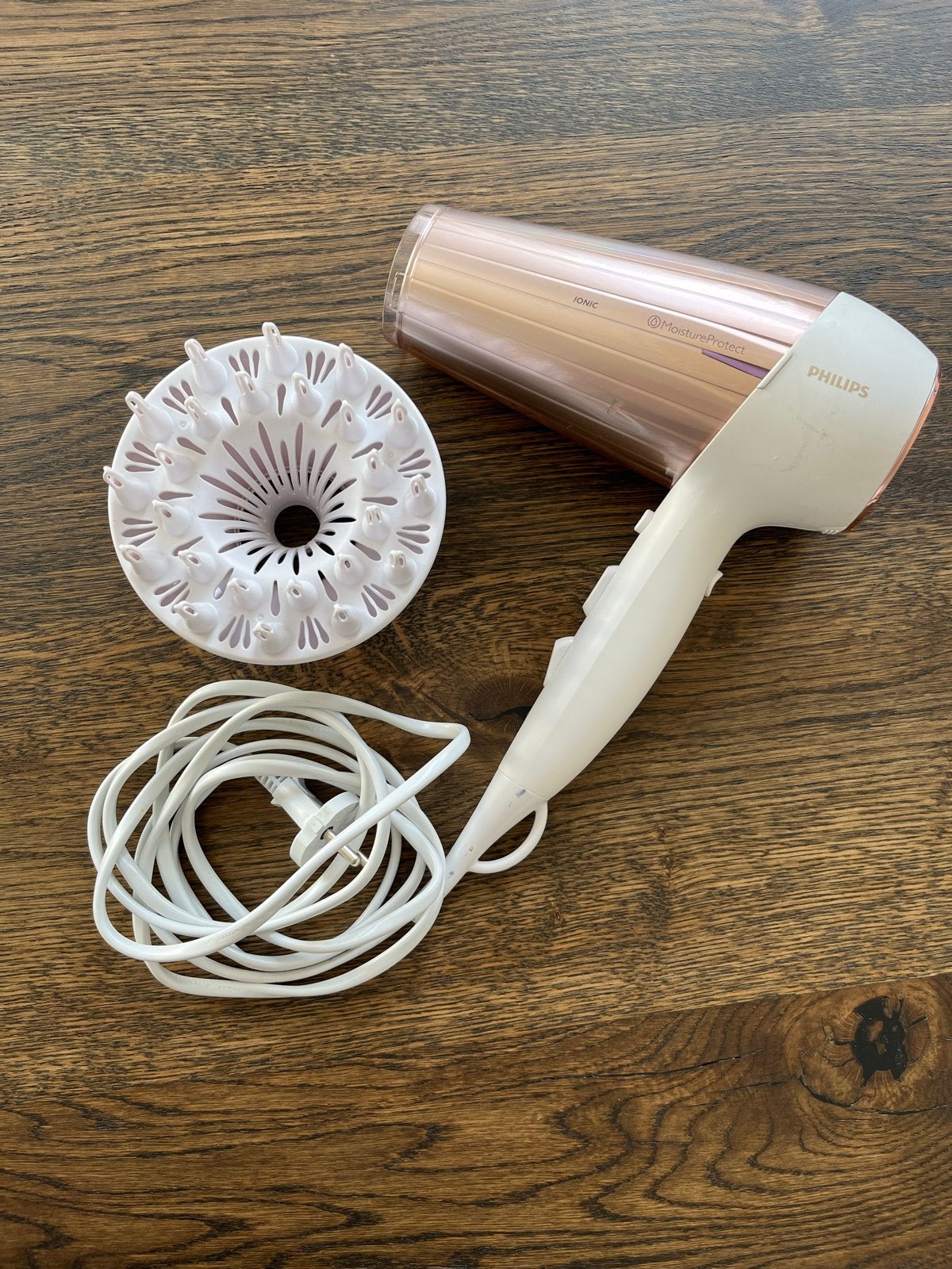 Philips Drycare Prestige Föhn (Moisture Protect) + diffuser, Ophalen of Verzenden, Zo goed als nieuw, Haarverzorging