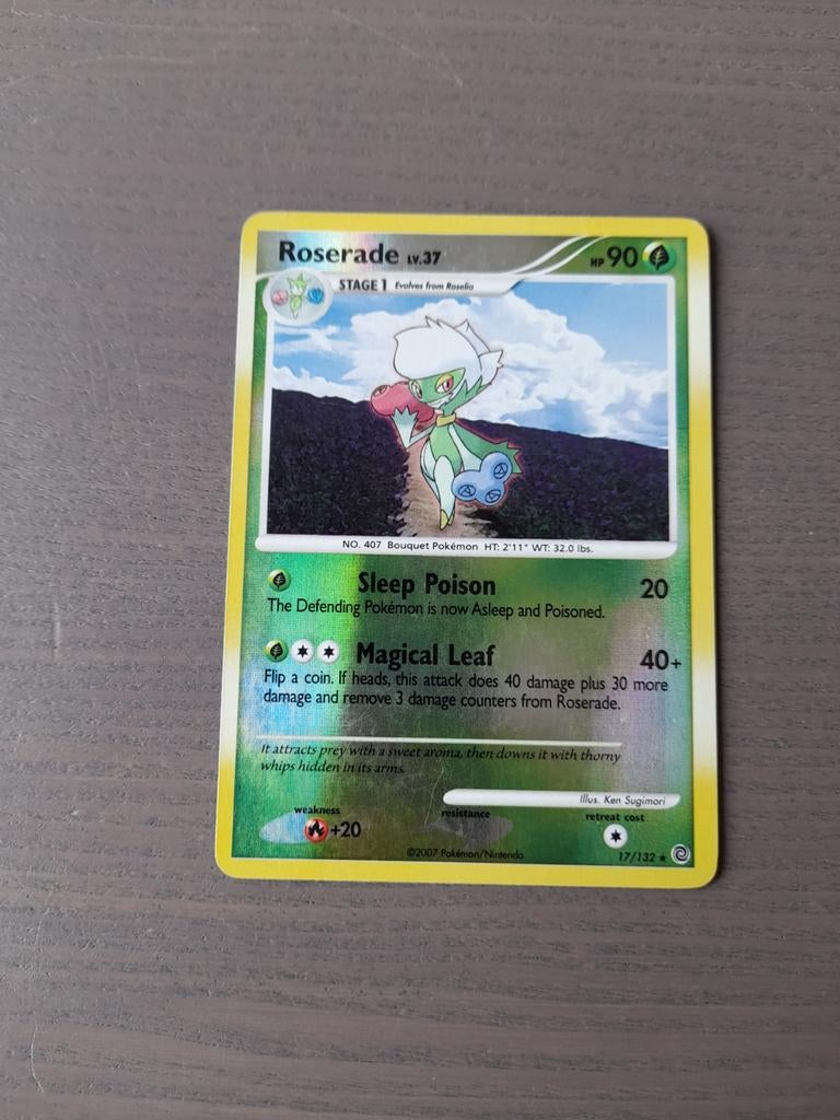 2007 secret wonders 17/132 roserade reverse, Ophalen of Verzenden, Gebruikt, Losse kaart, Foil