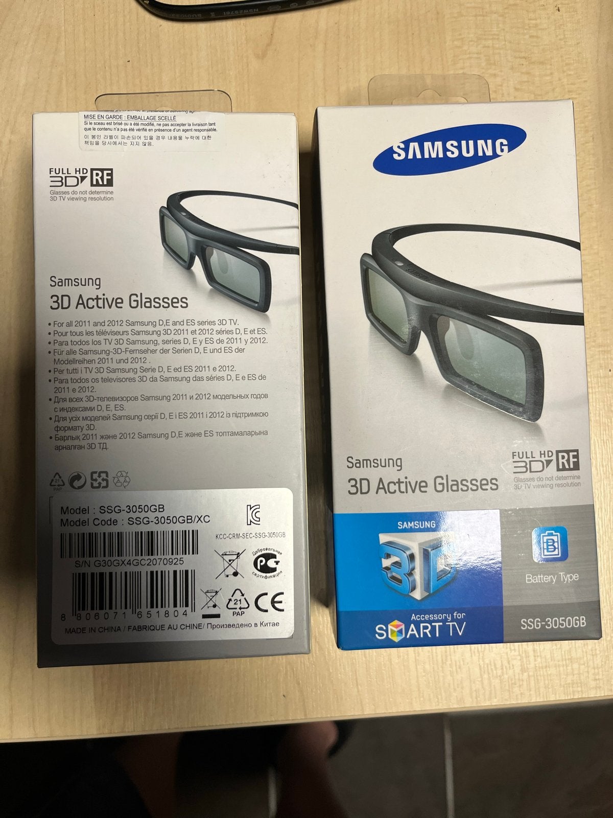 2 x Samsung 3D Active Glasses SSG-3050GB - Nieuw in doos, Ophalen of Verzenden, Zo goed als nieuw
