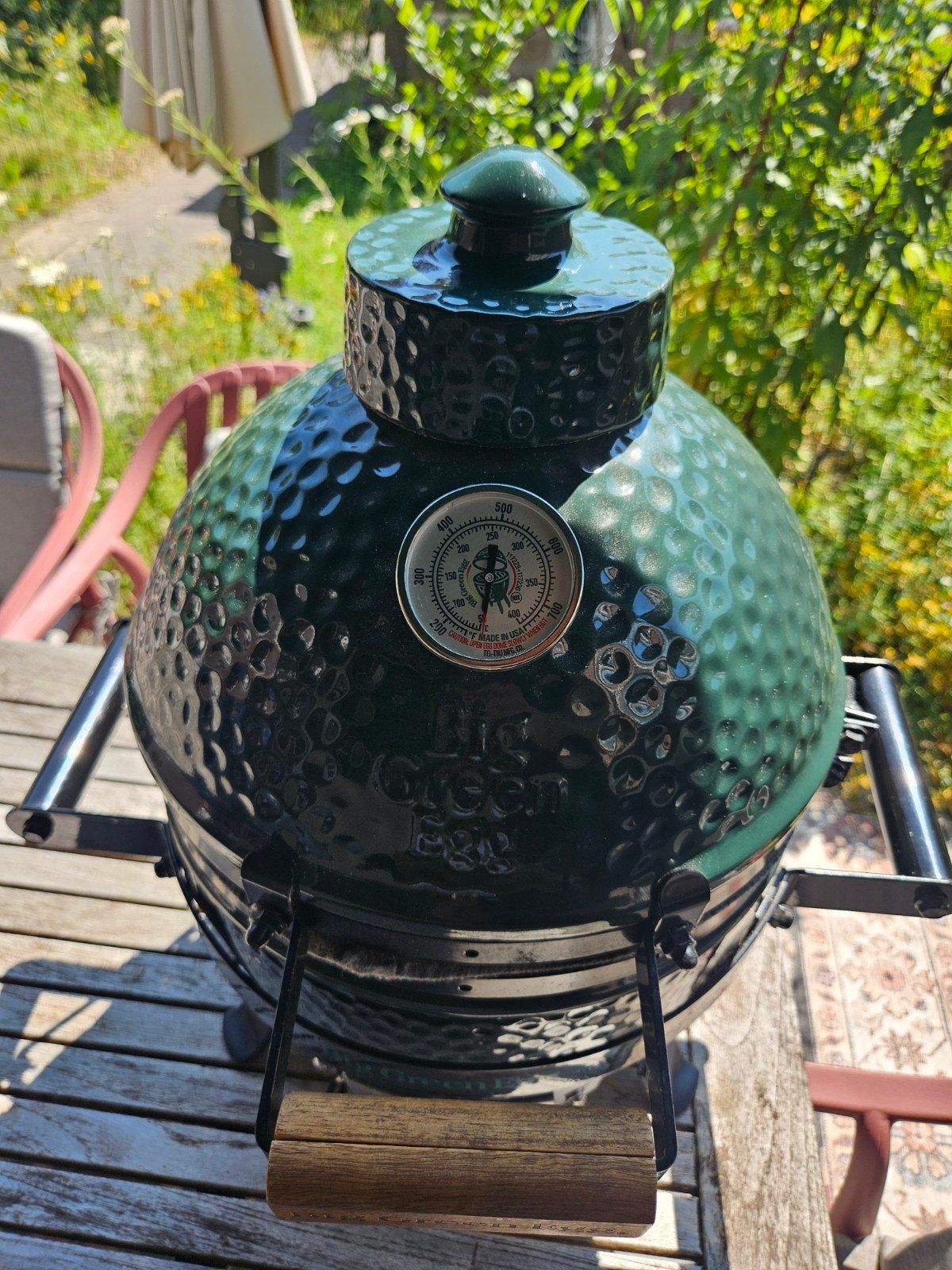 Big Green Egg Mini Kamado BBQ met carrier, Ophalen, Zo goed als nieuw, Big Green Egg