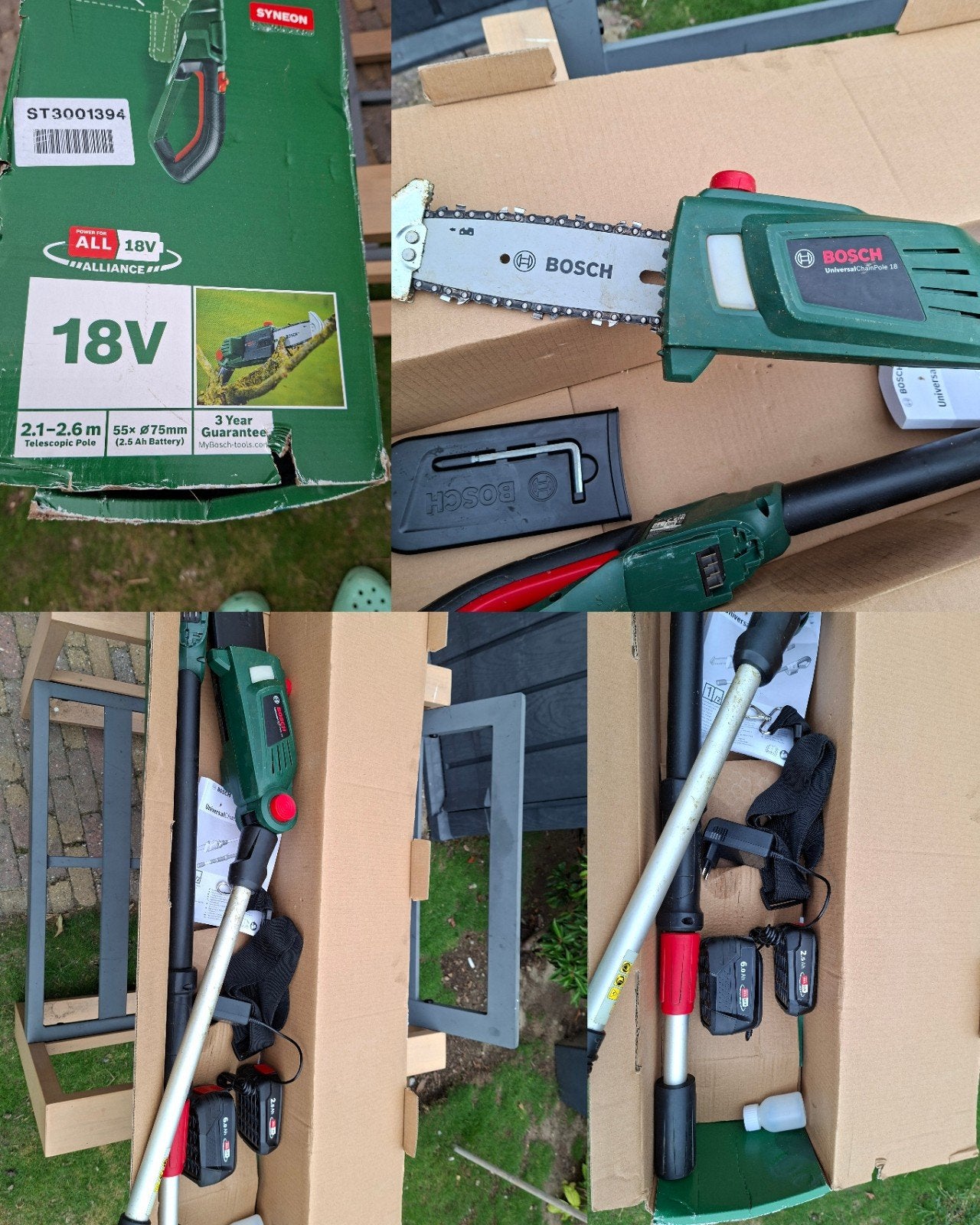 Bosch universal chainpole 18 inclusief 2 accu's, Ophalen, Zo goed als nieuw, Accu, Einhell, Bosch, Gardena
