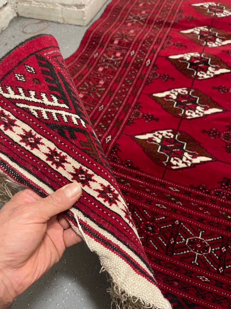 Twee mooie, oude, Afghaanse handgeknoopte tapijten, N, Vierkant, 200 cm of meer, Ophalen of Verzenden