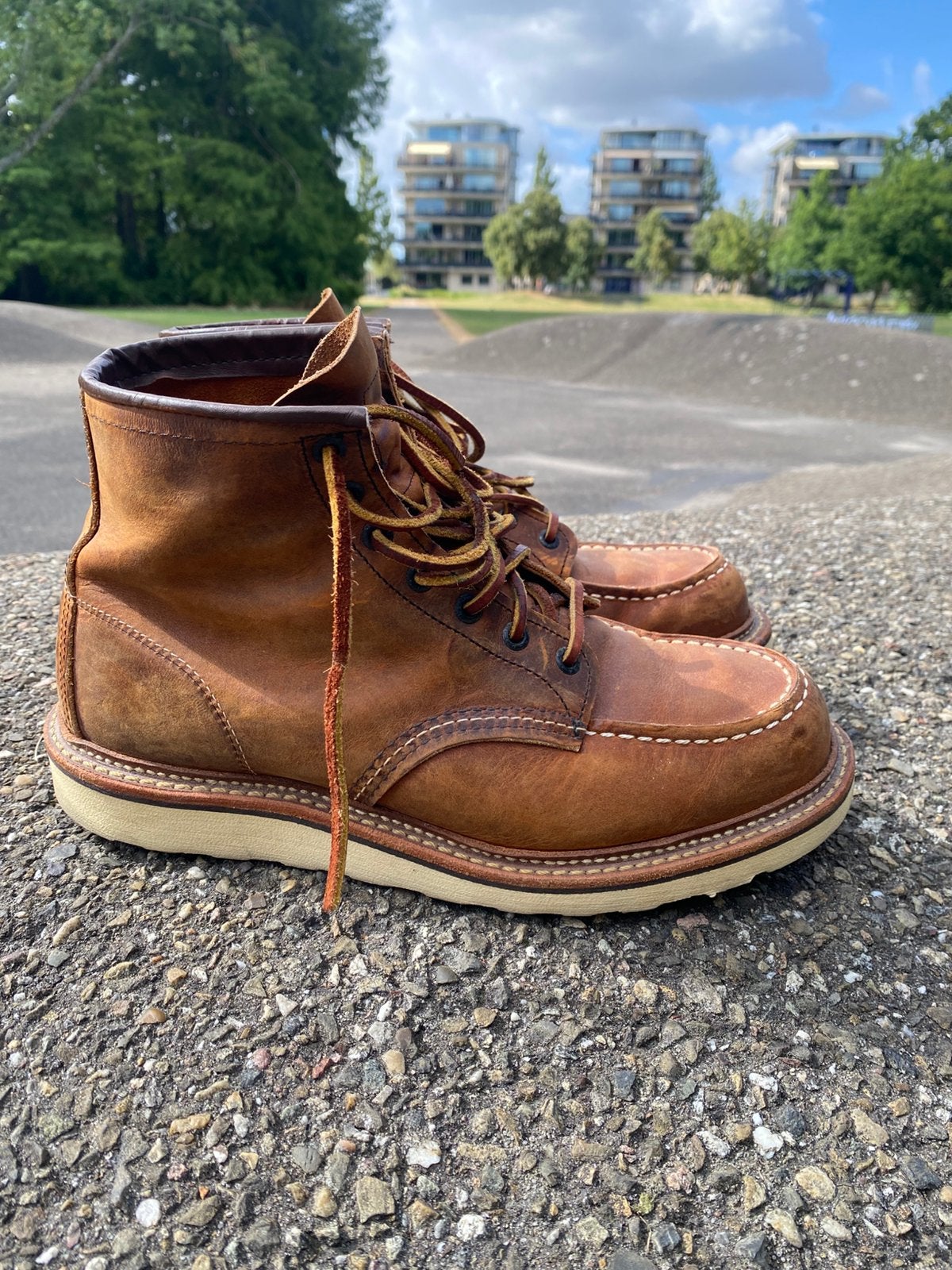 Red Wing 1907 Moc toe Copper US9D/EU42, Kleding | Heren, Schoenen, Gedragen, Boots, Bruin, Ophalen of Verzenden