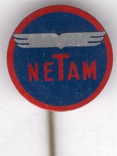 NETAM Trailers blik aanhangwagens speldje( B_036 ), Verzamelen, Verzenden, Zo goed als nieuw, Transport, Speldje of Pin