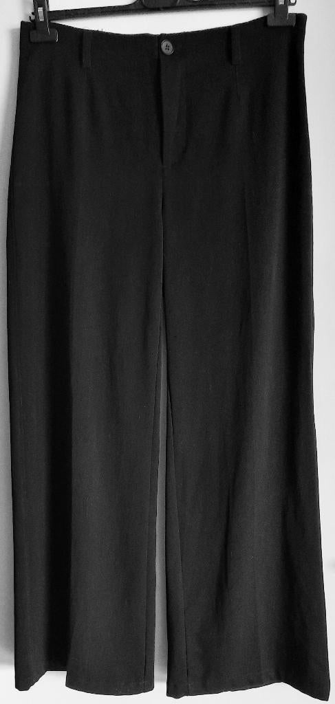 Mooie Zwarte zomerbroek WIDE black, Bershka. mt. 44., Zwart, Maat 42/44 (L), Nieuw, Lang