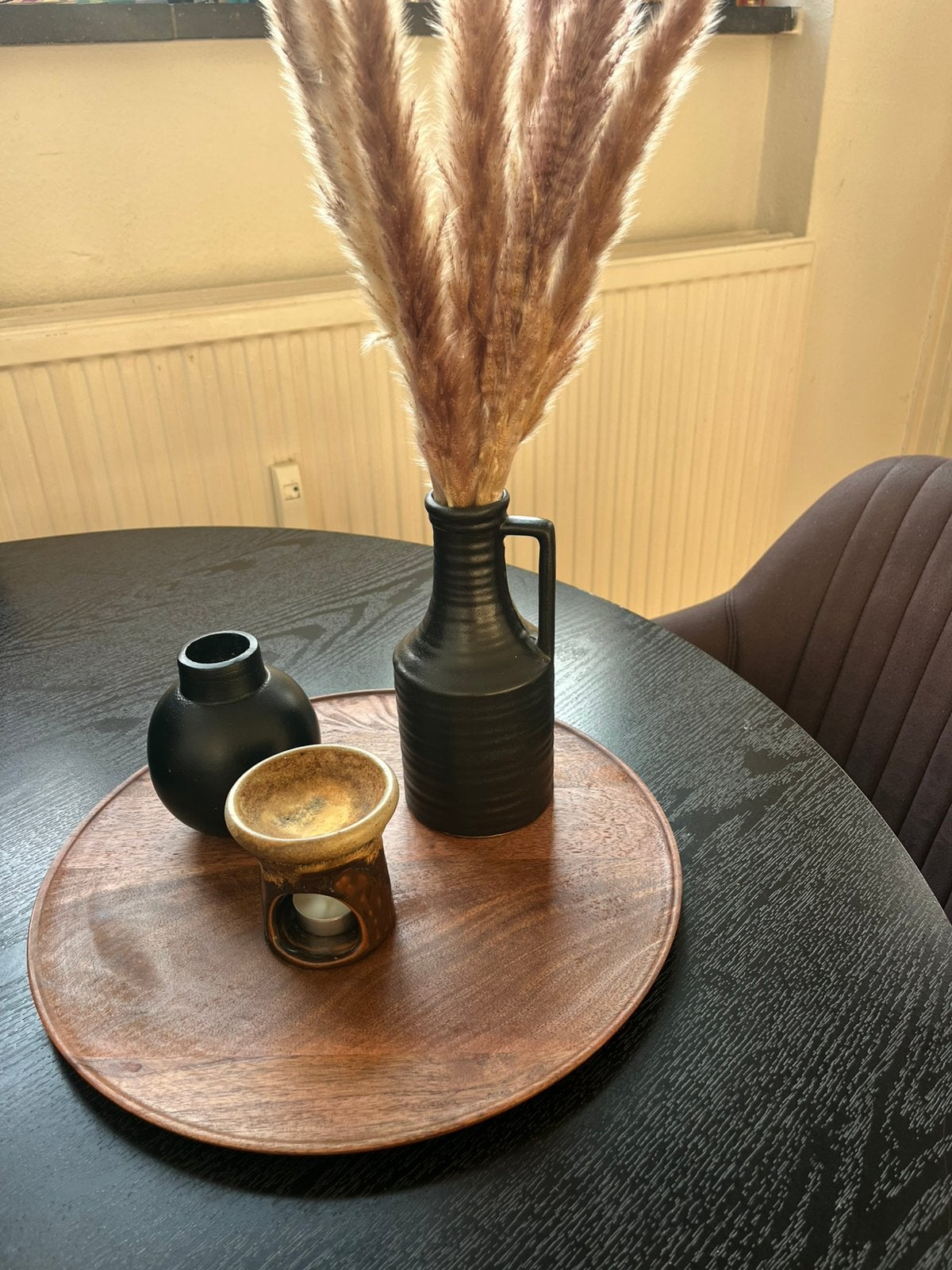 Sfeervolle Woondecoratie Set (5-delig) – Japandi, Ophalen, Zo goed als nieuw, Rond, Hout