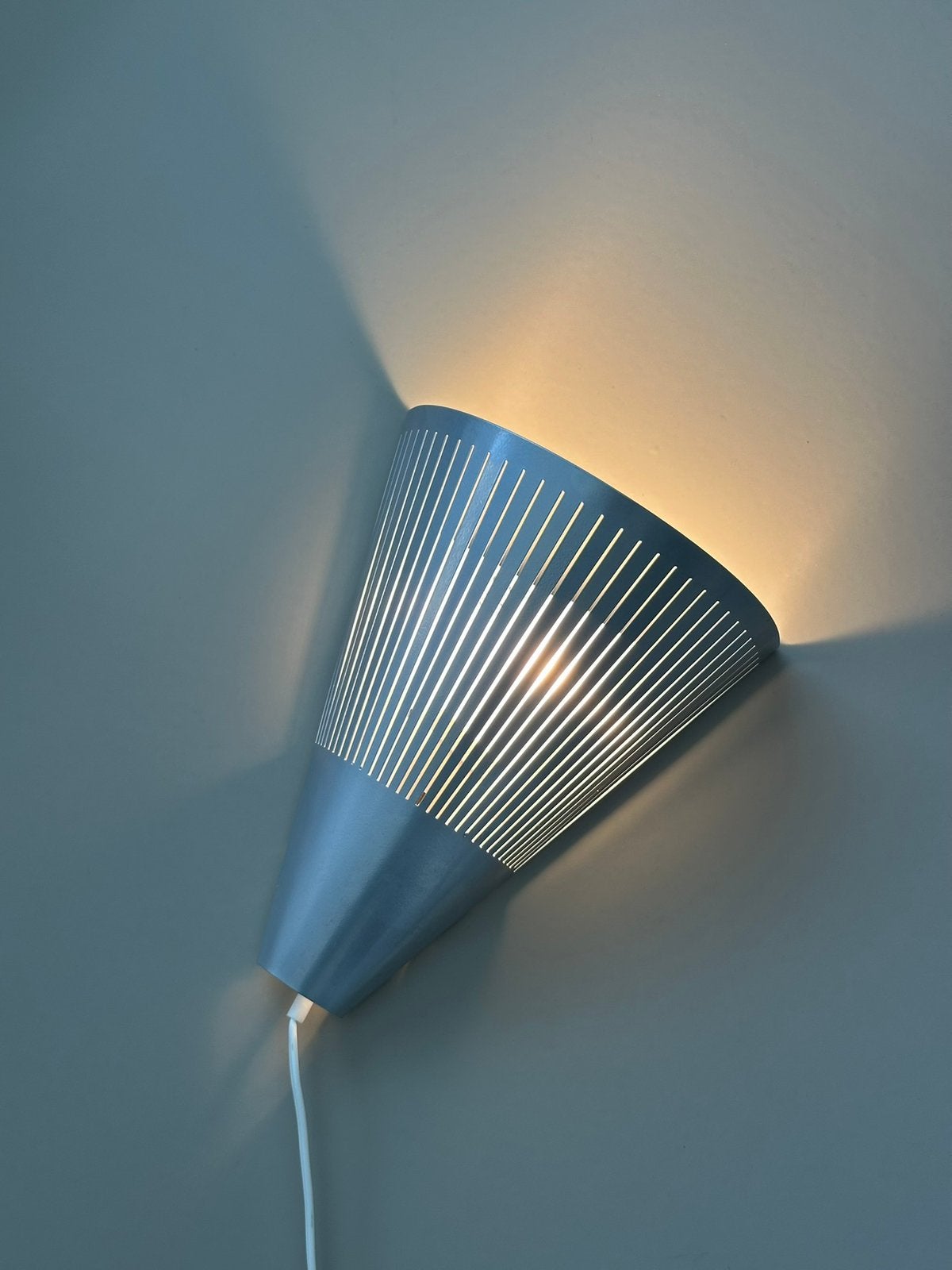 Vintage Ikea Klyka wandlamp metaal grijs, Gebruikt, Ophalen of Verzenden, Metaal, Wandlamp