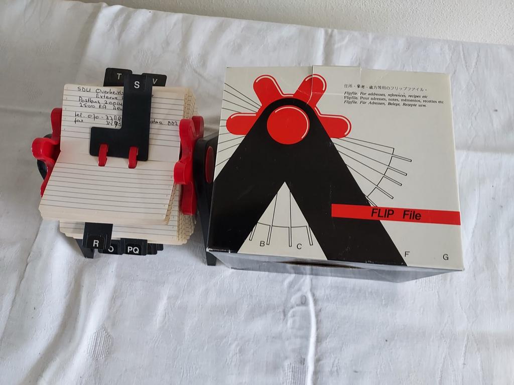 Vintage Flip File Adressenboekje/Receptenhouder, Ophalen, Gebruikt