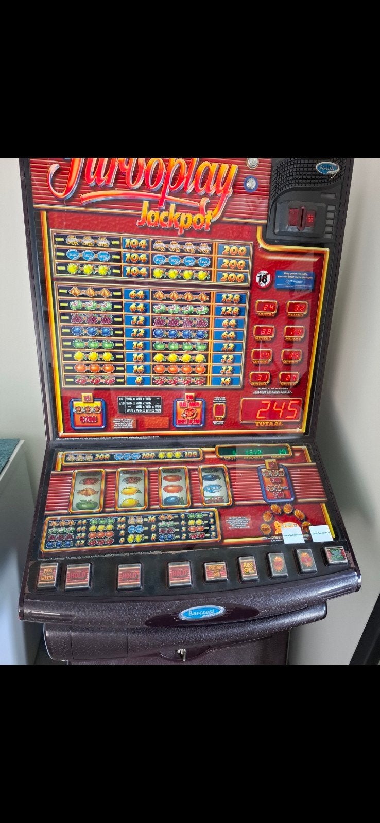 Turboplay Jackpot gokkast - Klassieke speelautomaat, Euro, Ophalen of Verzenden, Gebruikt, Met sleutels