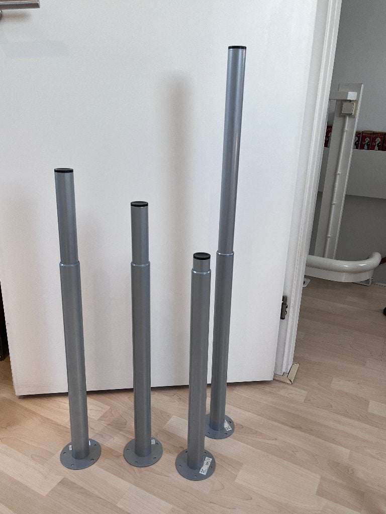 Poten tafelblad/werkblad verstelbaar, Tafelpoot, Minder dan 50 cm, 50 tot 100 cm, Rond