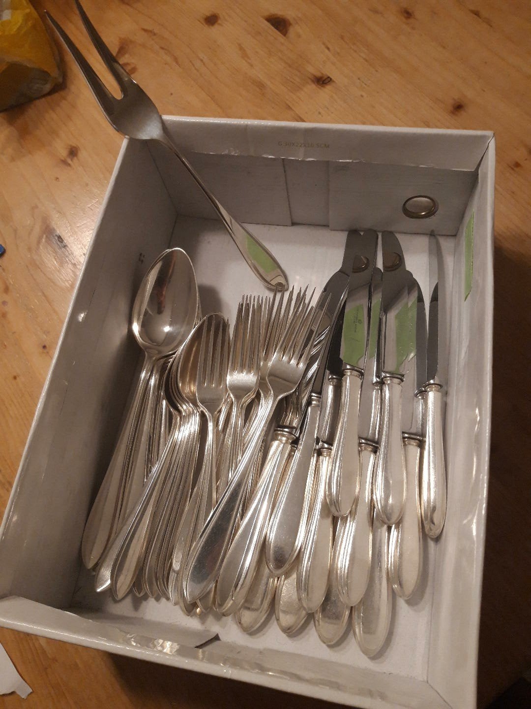 Keltum verzilverd 90 bestek – 6 persoons 43-delig  puntfilet, Antiek en Kunst, Ophalen of Verzenden
